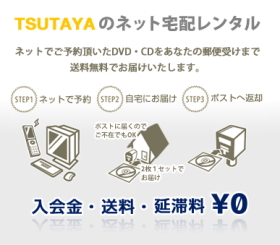 ツタヤのネット宅配レンタル